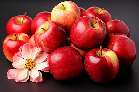 健康的红苹果背景图片