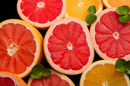 切开的健康橙子背景图片
