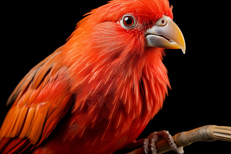 美丽的红色小鸟背景图片