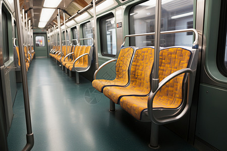 列车上面的舒适的座椅图片