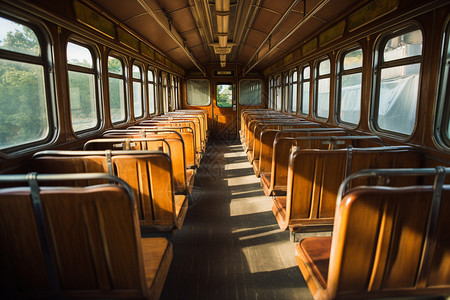 客车内部客车中的座椅背景