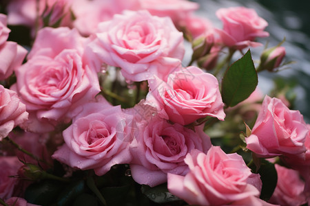 盛放的美丽玫瑰花背景图片