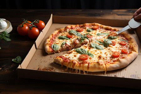 健康美味的披萨美食图片