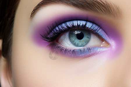 视网膜脱落闪耀的紫色眸子背景