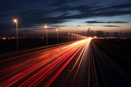 夜间高速公路背景图片