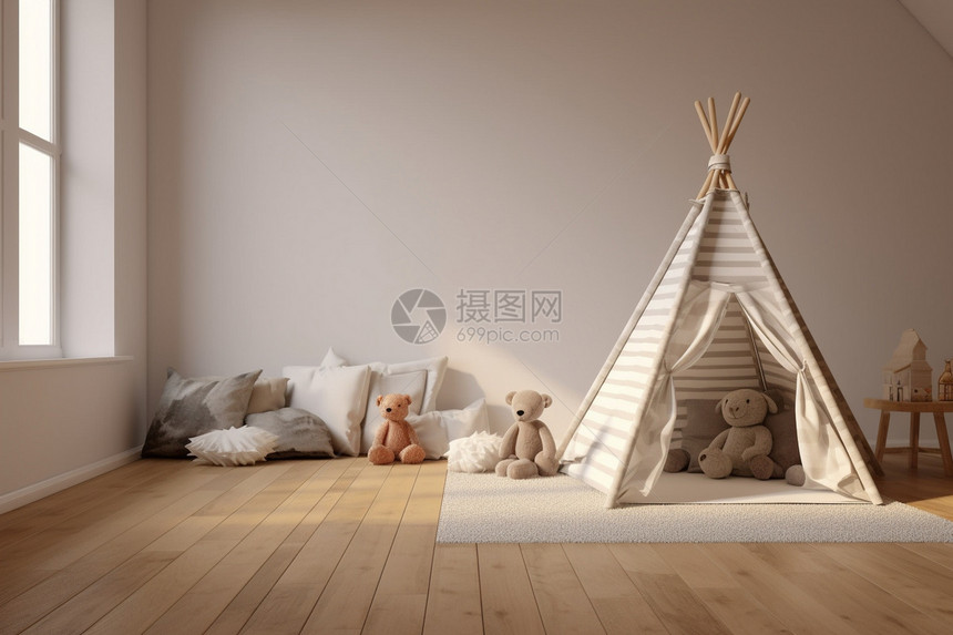 卧室的室内帐篷图片