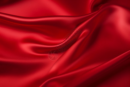 柔滑的红色丝绸幕布图片