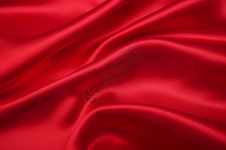 帆布红丝绸的波纹之美背景