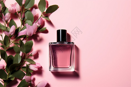 粉色香水背景图片