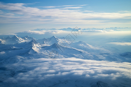 冬季美丽的山脉图片