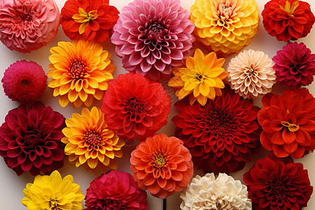 品种多样的菊花背景图片