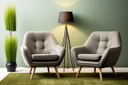 现代公寓的沙发装饰背景图片