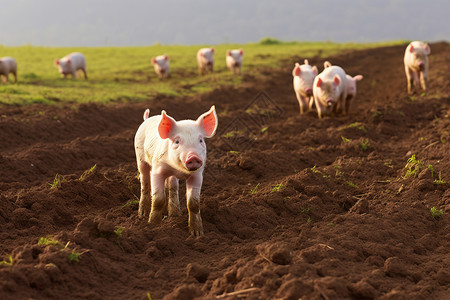 农业养殖的猪崽高清图片