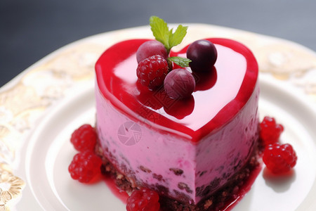 爱心四叶草甜点美味的蛋糕背景