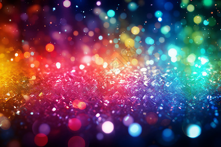 跃动缤纷狂欢的灯光彩虹背景设计图片
