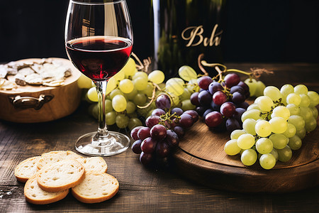 健康的红酒和葡萄图片