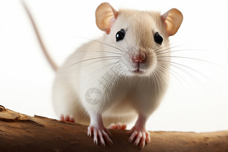 可爱毛茸的白鼠图片