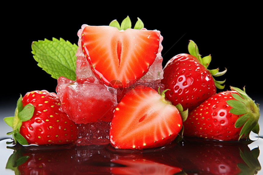 成熟的水果草莓图片