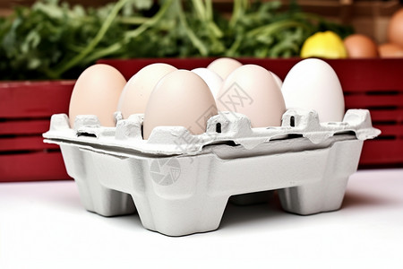 鸡蛋盒里的食物鸡蛋背景图片