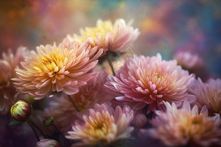 典雅精致的菊花背景图片