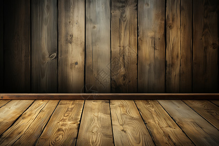 墙板复古的木地板设计图片