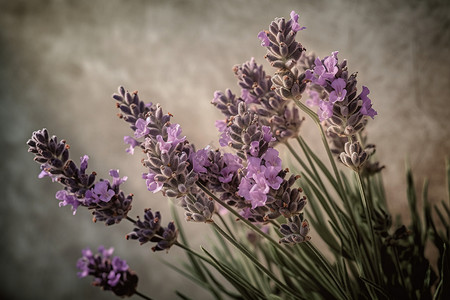 素雅的紫色薰衣草花束背景图片