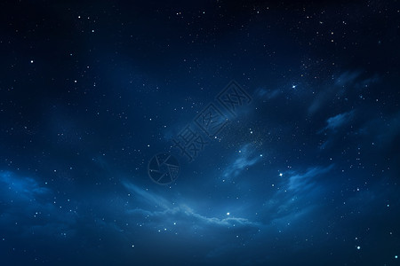 蓝色银河之星星空中的星星背景