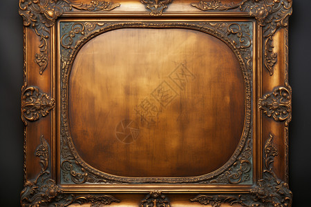 PPT立体框典雅的复古木质相框背景