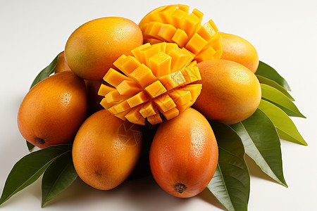 甘甜软糯的芒果水果背景图片