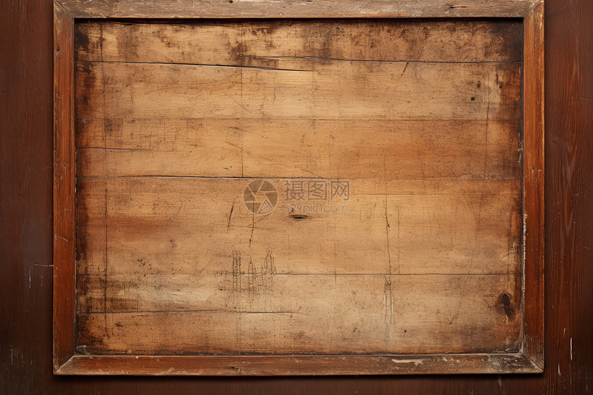 年代悠久的木质相框图片