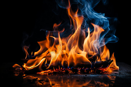 壁炉火焰燃烧的火焰幻影设计图片