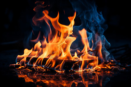 壁炉火焰燃烧的火焰设计图片