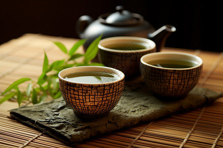 清香四溢的绿茶图片