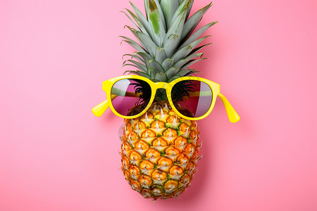 带墨镜的太阳带着墨镜的菠萝设计图片