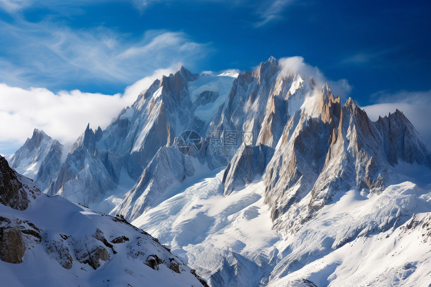 美丽的雪山风景图片