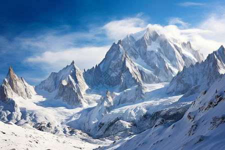 冰雪峰顶背景图片