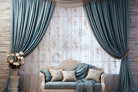 现代家居的窗帘图片