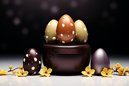 惊喜的复活节彩蛋背景图片