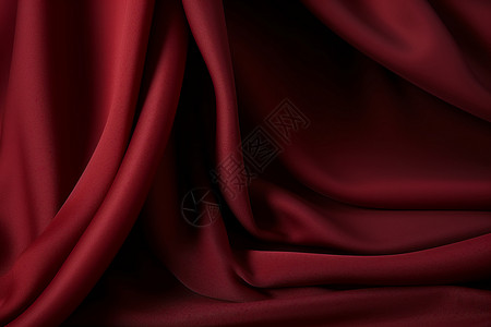 奢华的红色丝绸面料背景图片