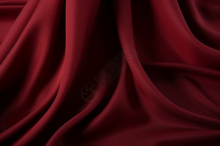 光滑的红色绸缎面料图片