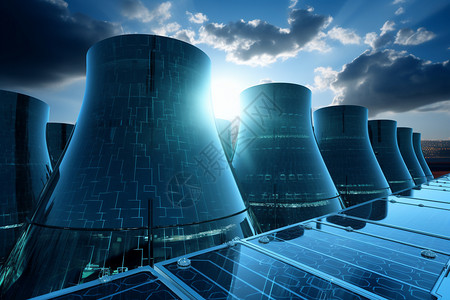 火力发电站巨大的发电站设计图片