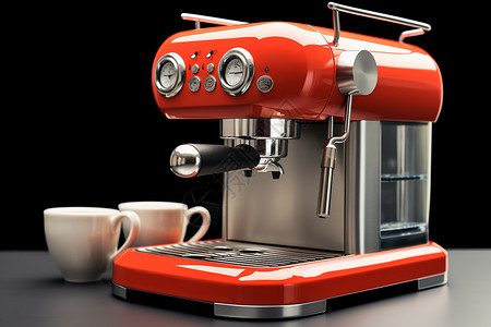 赛博朋克风的咖啡机图片