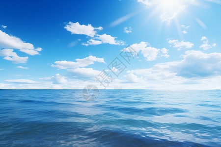 大海与云朵背景图片