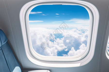 飞机窗外的风景背景图片