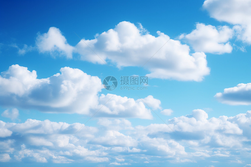 蓝天白云的美景图片