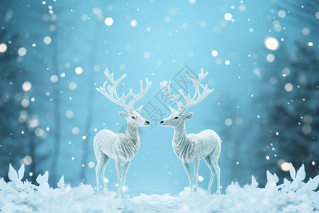 创意圣诞节麋鹿背景图片
