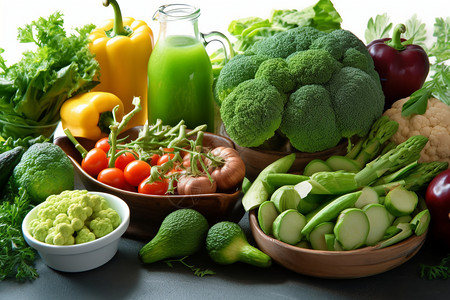 营养丰富的蔬果盛宴图片