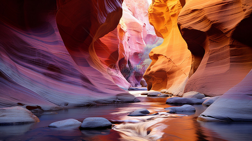 著名的红色岩石峡谷景观图片