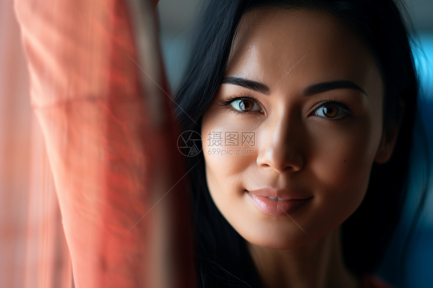 优雅的亚洲女性肖像图片