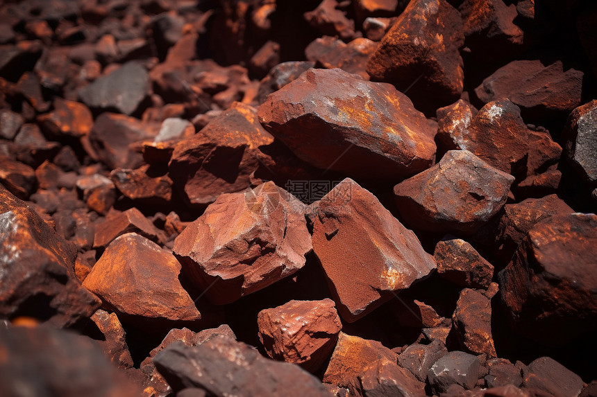 粗糙的褐色天然矿石图片